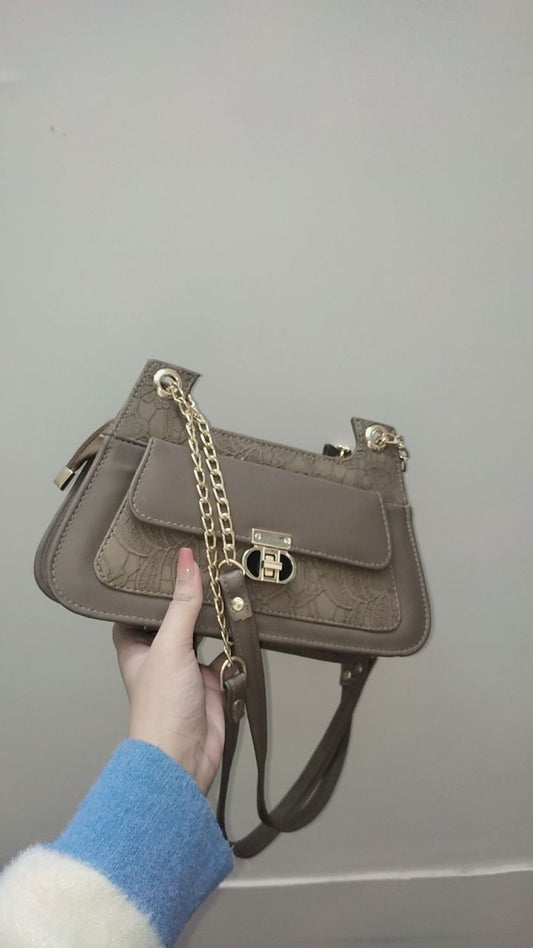 FLORA BROWN Double Strap Shoulder Bag