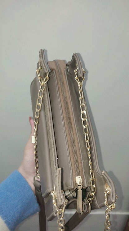 FLORA BROWN Double Strap Shoulder Bag