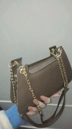 FLORA BROWN Double Strap Shoulder Bag - bagwik