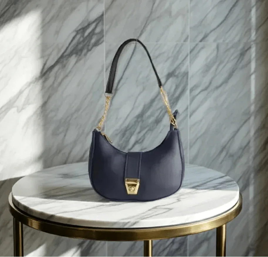 CRESCENT-Dark blue moon bag - bagwik