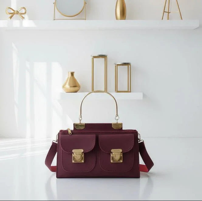 Luxe Dual Pocket - Maroon Edition - bagwik