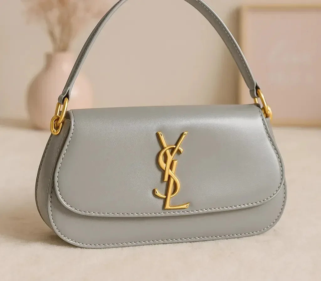 YSL Grey Shoulder Bag - bagwik
