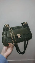 FLORA WHITE Double Strap Shoulder Bag - bagwik