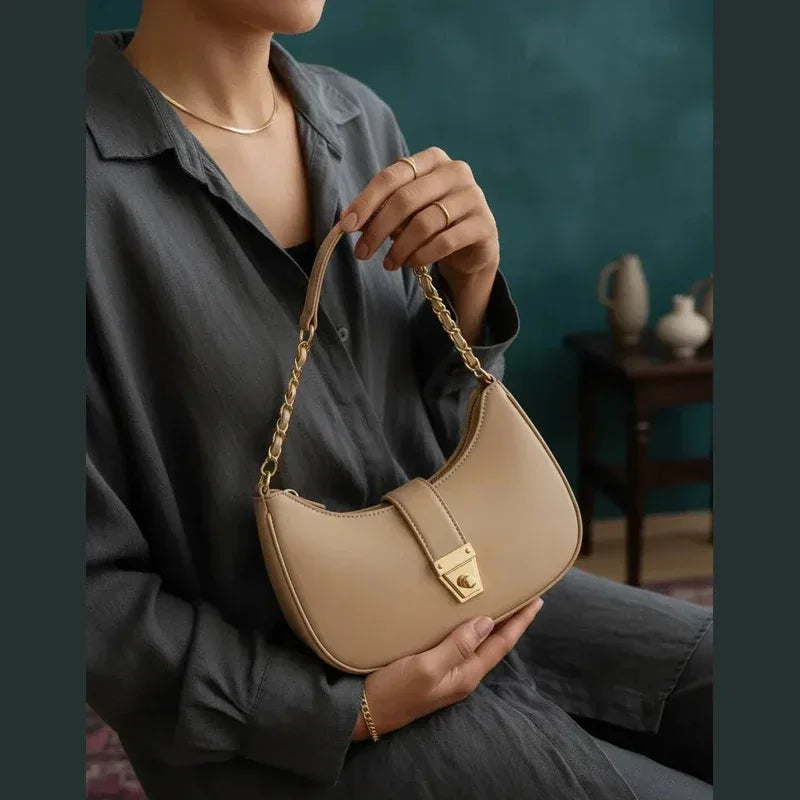 CRESCENT-Maroon moon bag - bagwik