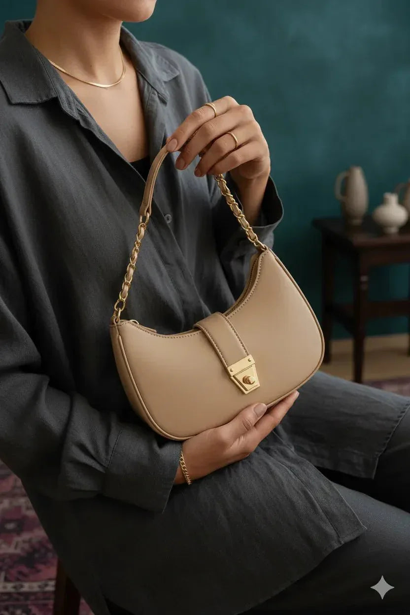 CRESCENT-Grey moon bag - bagwik