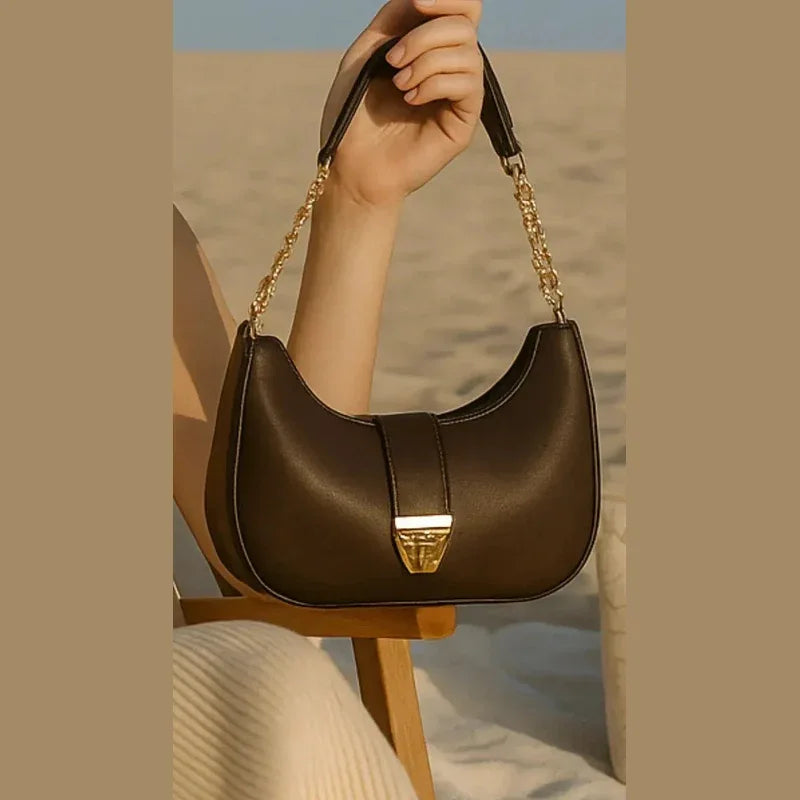 CRESCENT-Maroon moon bag - bagwik