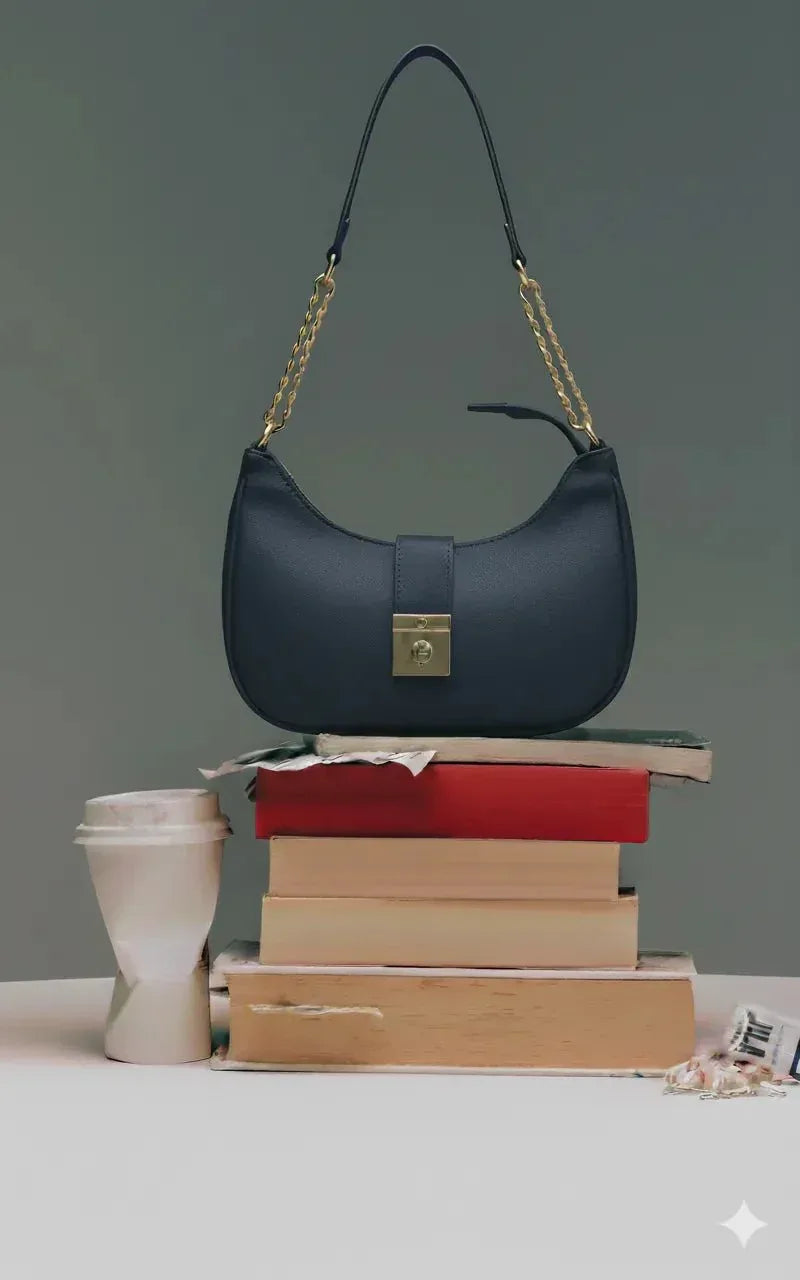 CRESCENT-Grey moon bag - bagwik