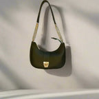 CRESCENT-Dark Green moon bag - bagwik