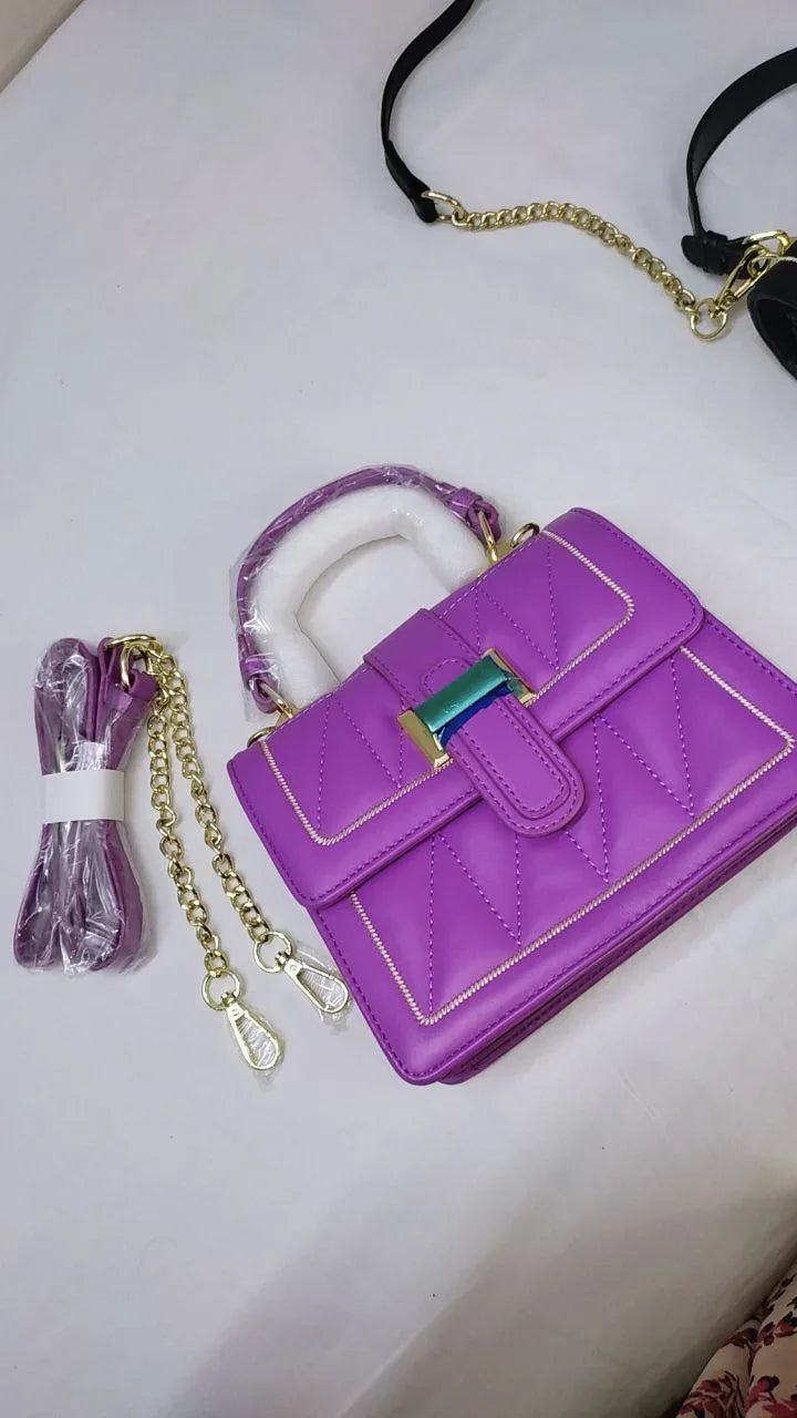 LUMI BLACK AND PURPLE – Premium Quilted glossy - bagwik