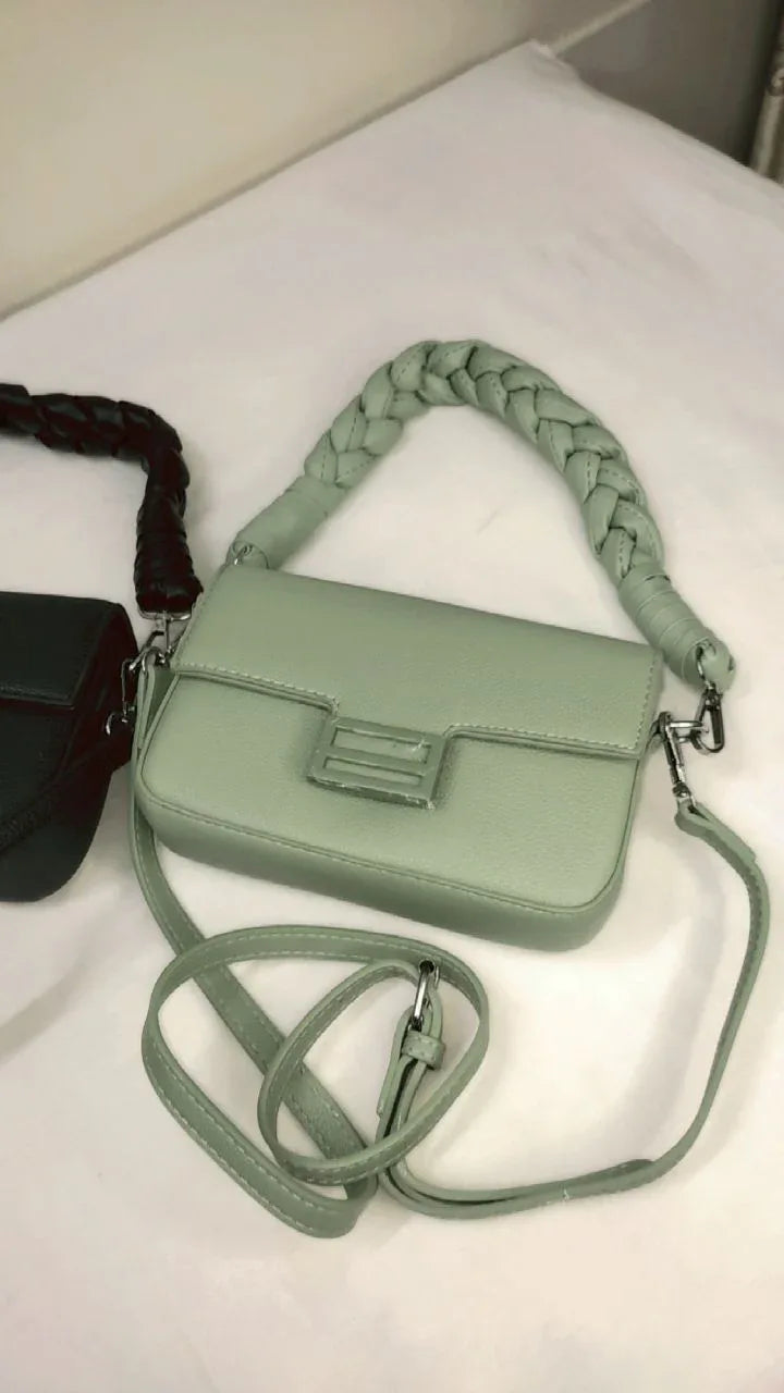 Verde Braided - Pistachio and Black Flap - bagwik