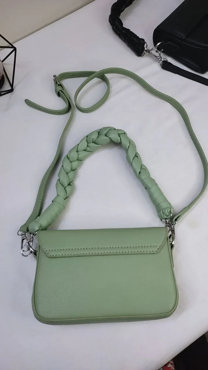 Verde Braided - Pistachio and Black Flap - bagwik
