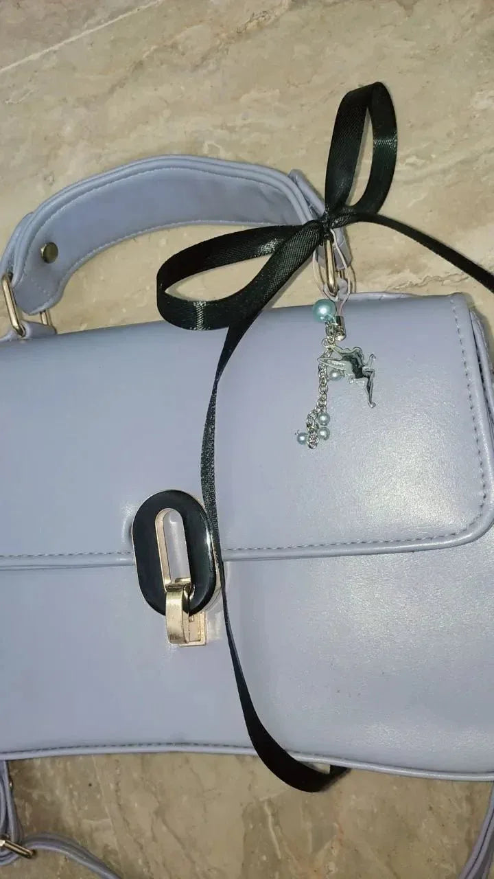 Wilana Dark Blue Bow Bag - Stylish and Chic - bagwik