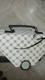 Luna - DARK BROWN/BEIGE Pattern Satchel - bagwik