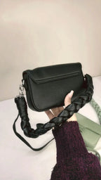 Verde Braided - Black & Pistachio Flap - bagwik