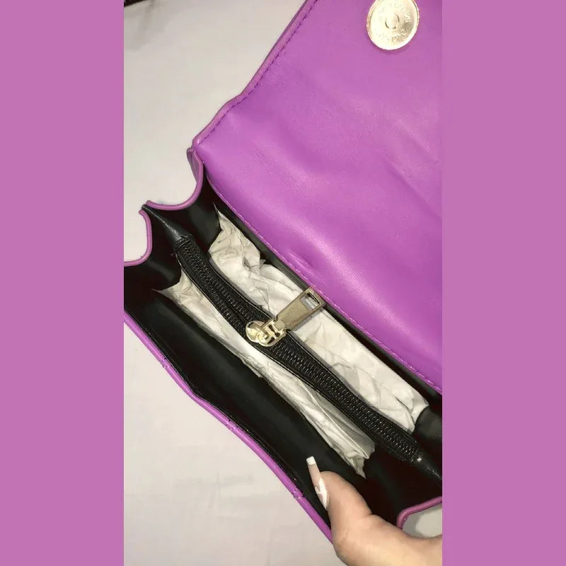 LUMI PURPLE AND BLACK – Premium Quilted glossy - bagwik