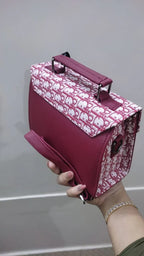 Luna - BLACK/BEIGE Pattern Satchel - bagwik