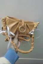 Auréa Beige Bow (customized) Bag - bagwik