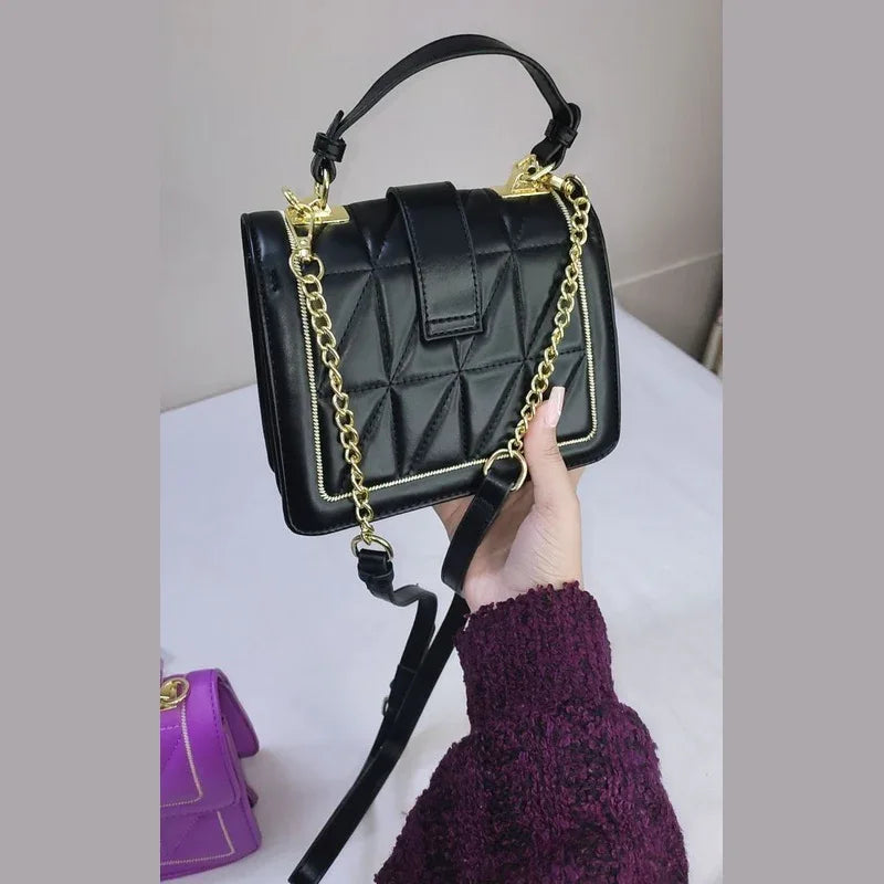 LUMI PURPLE AND BLACK – Premium Quilted glossy - bagwik