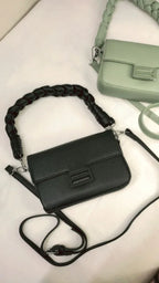 Verde Braided - Black & Pistachio Flap - bagwik