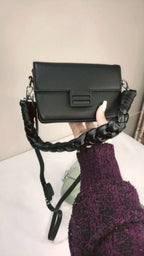 Verde Braided - Black & Pistachio Flap - bagwik