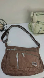 Velvy - Brown & light olive-green multi-Pocket - bagwik