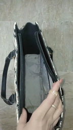 Beryl Check Tote – black/white Edition - bagwik