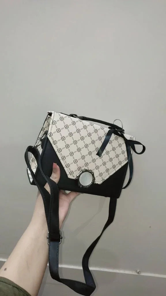 Luna - OLIVE GREEN Pattern Satchel - bagwik