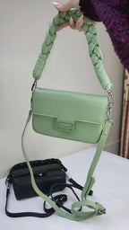 Verde Braided - Pistachio and Black Flap - bagwik