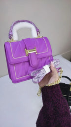 LUMI BLACK AND PURPLE – Premium Quilted glossy - bagwik