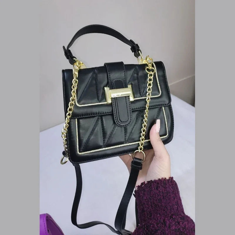 LUMI PURPLE AND BLACK – Premium Quilted glossy - bagwik