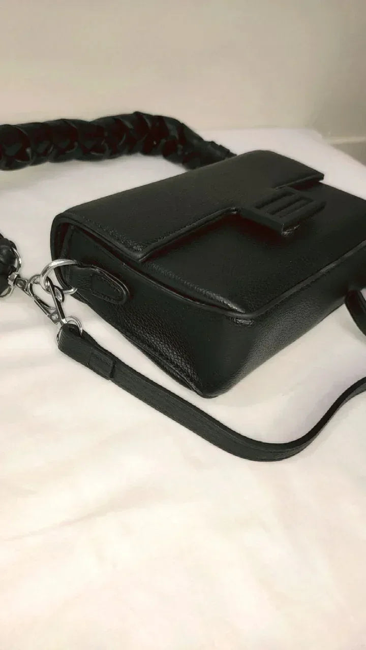 Verde Braided - Black & Pistachio Flap - bagwik