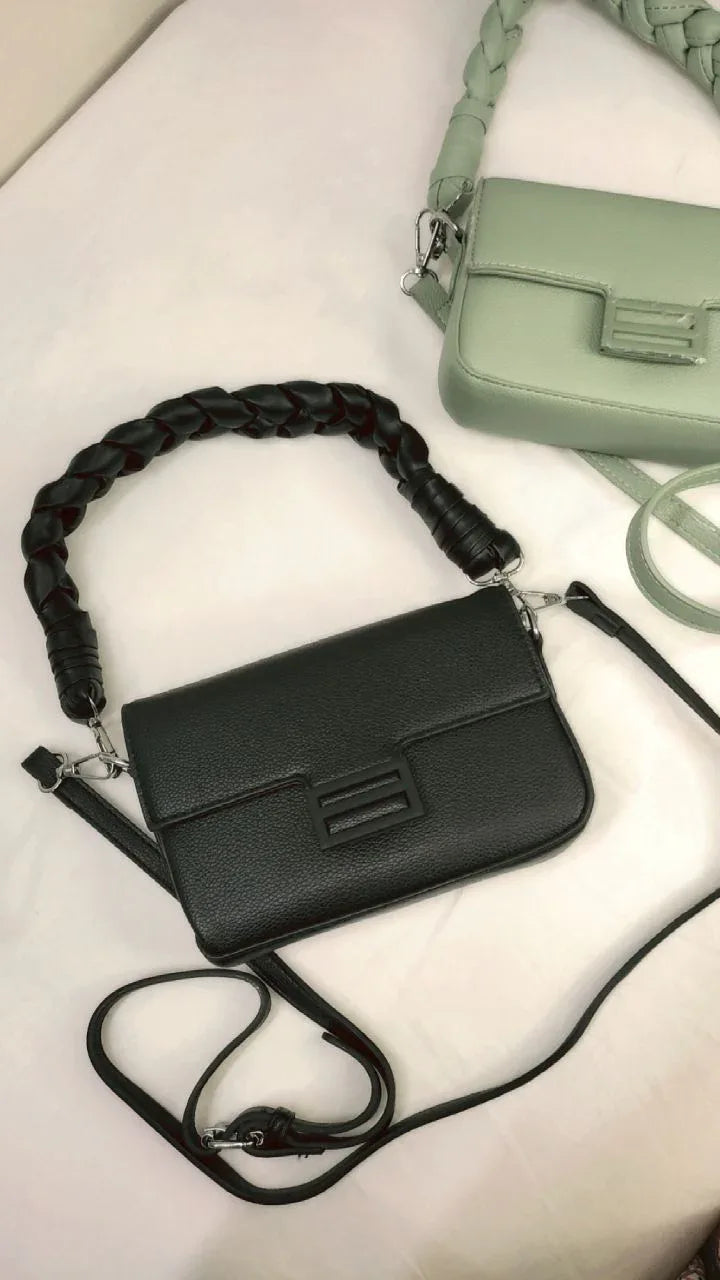 Verde Braided - Pistachio and Black Flap - bagwik