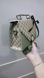 Luna - DARK PINK Pattern Satchel - bagwik