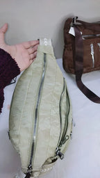 Velvy - Brown & light olive-green multi-Pocket - bagwik