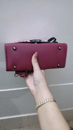 Luna - DARK BROWN/BEIGE Pattern Satchel - bagwik