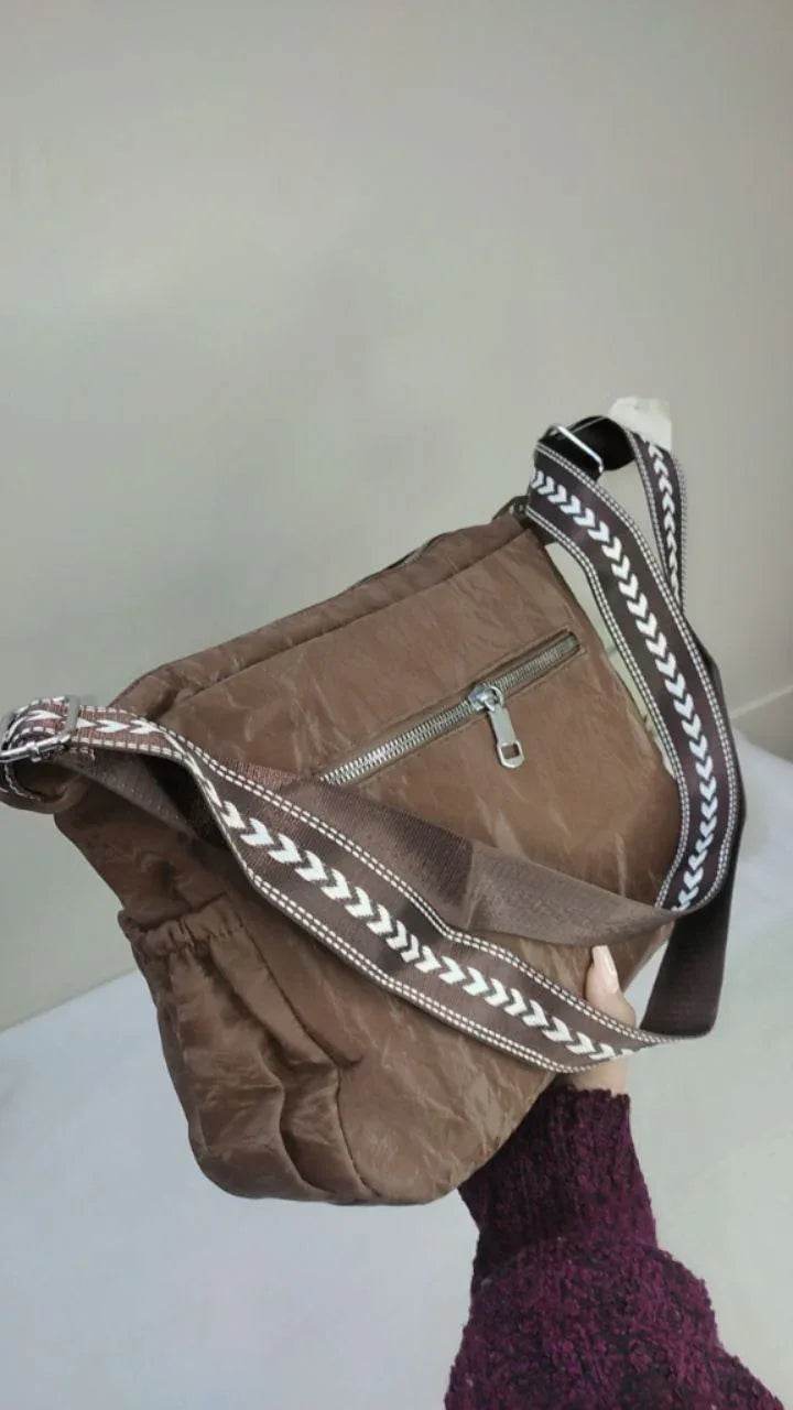 Velvy - Brown & light olive-green multi-Pocket - bagwik