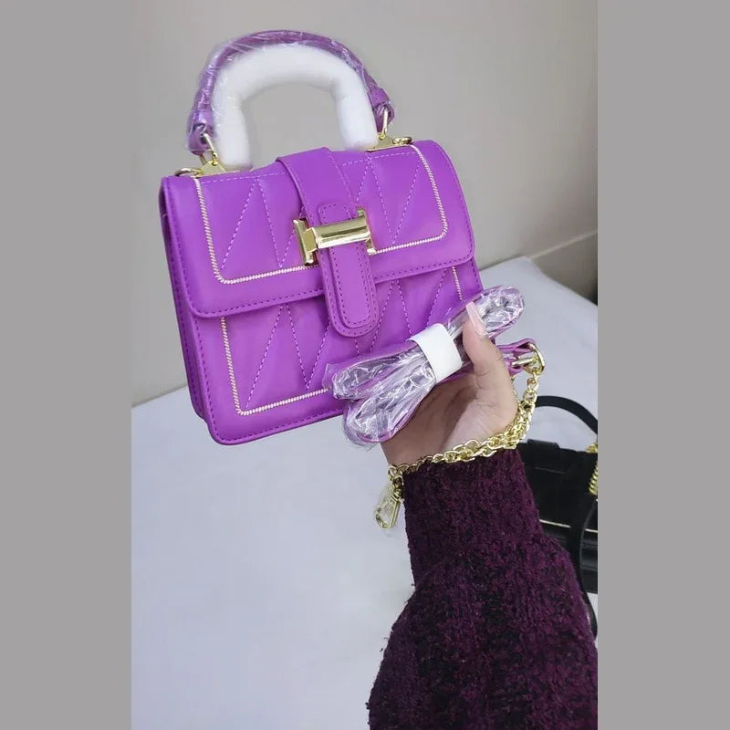 LUMI PURPLE AND BLACK – Premium Quilted glossy - bagwik