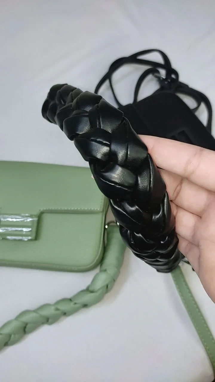 Verde Braided - Pistachio and Black Flap - bagwik