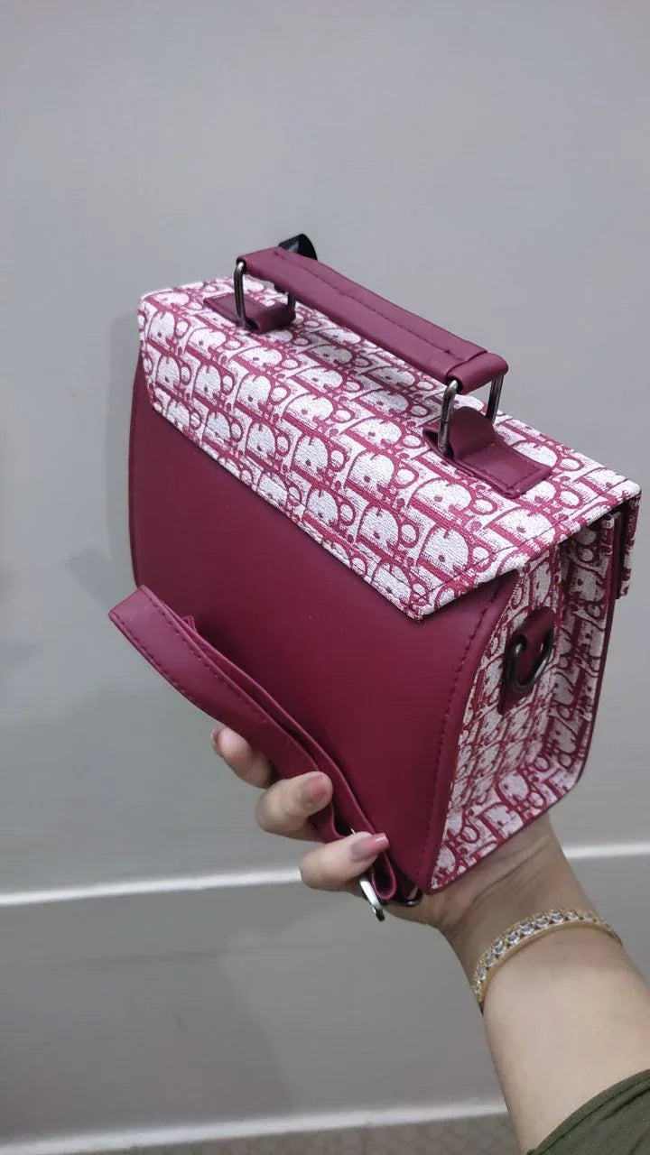 Luna - OLIVE GREEN Pattern Satchel - bagwik