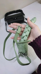 Verde Braided - Black & Pistachio Flap - bagwik