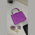 LUMI PURPLE AND BLACK – Premium Quilted glossy - bagwik