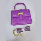 LUMI PURPLE AND BLACK – Premium Quilted glossy - bagwik