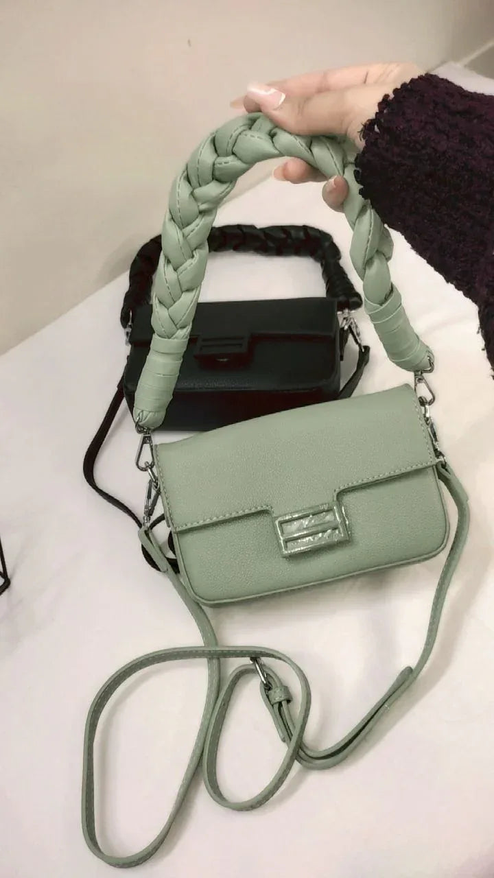 Verde Braided - Black & Pistachio Flap - bagwik