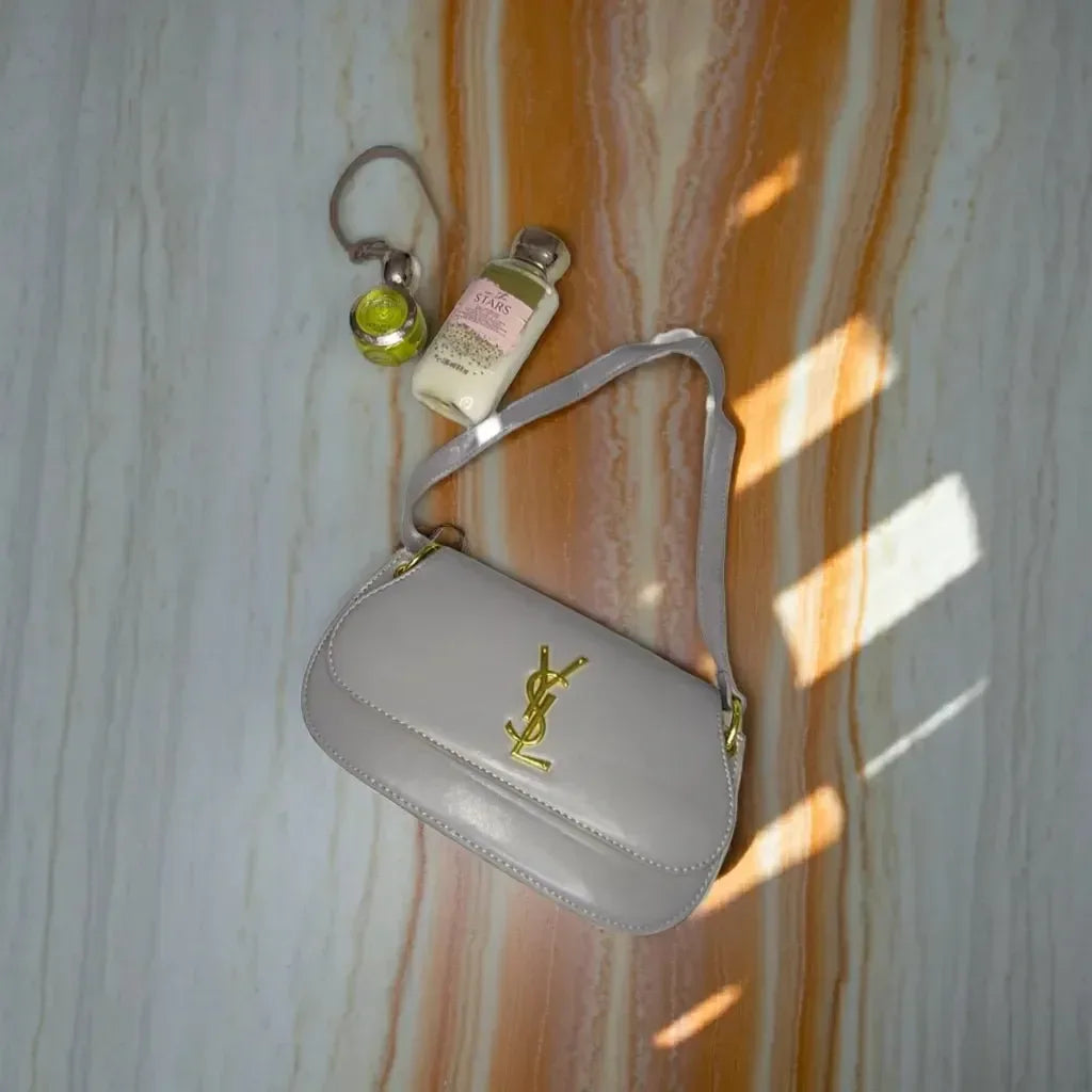 YSL Grey Shoulder Bag - bagwik