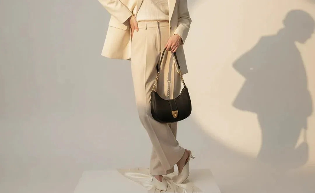 CRESCENT-Grey moon bag - bagwik