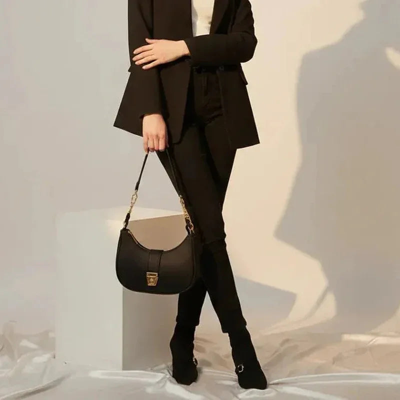 CRESCENT-Maroon moon bag - bagwik